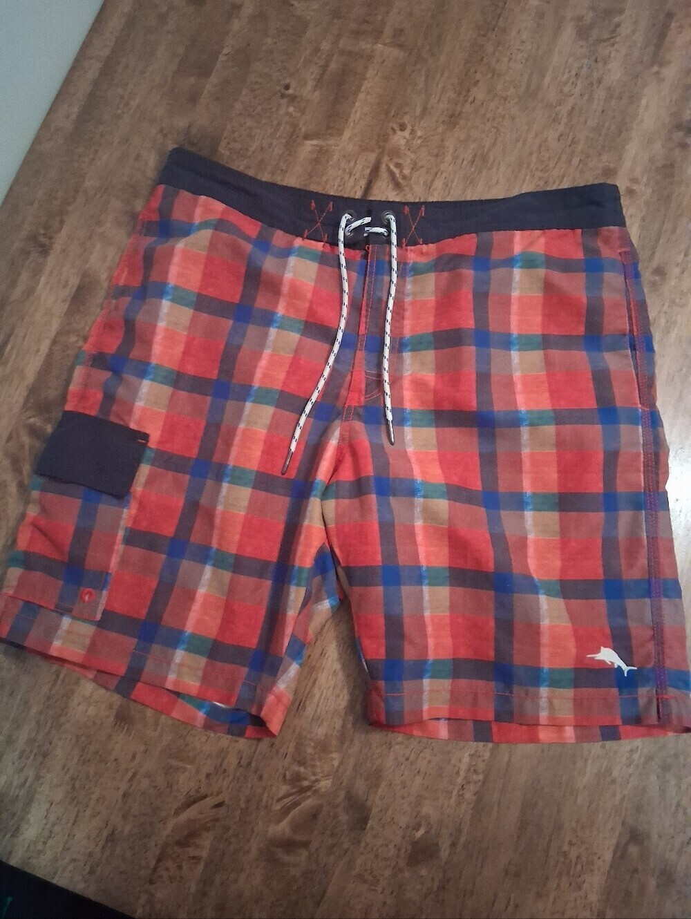 Tommy Bahama Relax Plaid Swim Trunks M